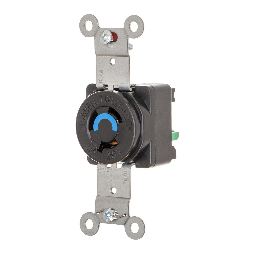 Product image for HWDK HBL4560ST LKG SGL RCPT, 15A 25