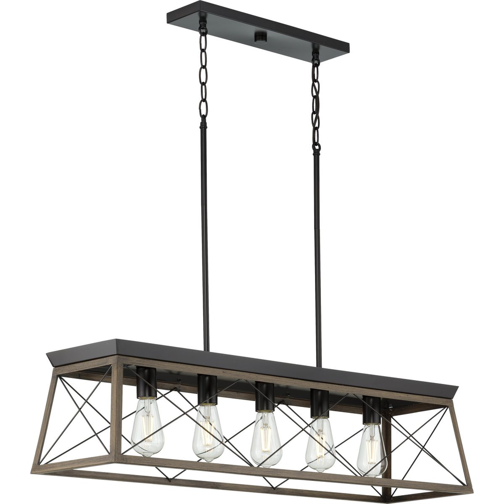 Product image for Progress P400048-020 Briarwood Collection Five-Light Linear Chandelier