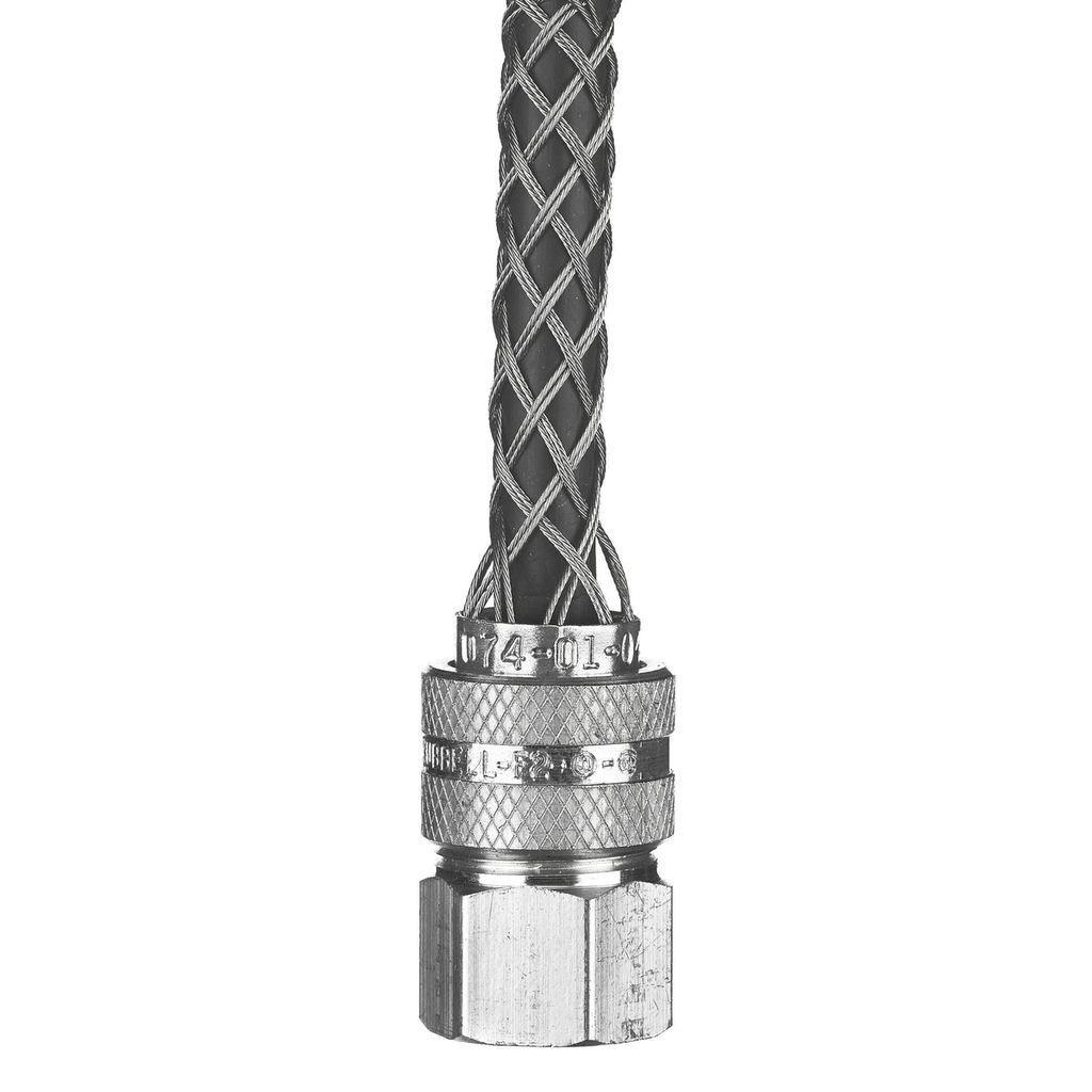 Product image for Hubbell / Kellems 07401043 Deluxe Cord Grip, Straight Female, .375-.500", 1/2" with Mesh