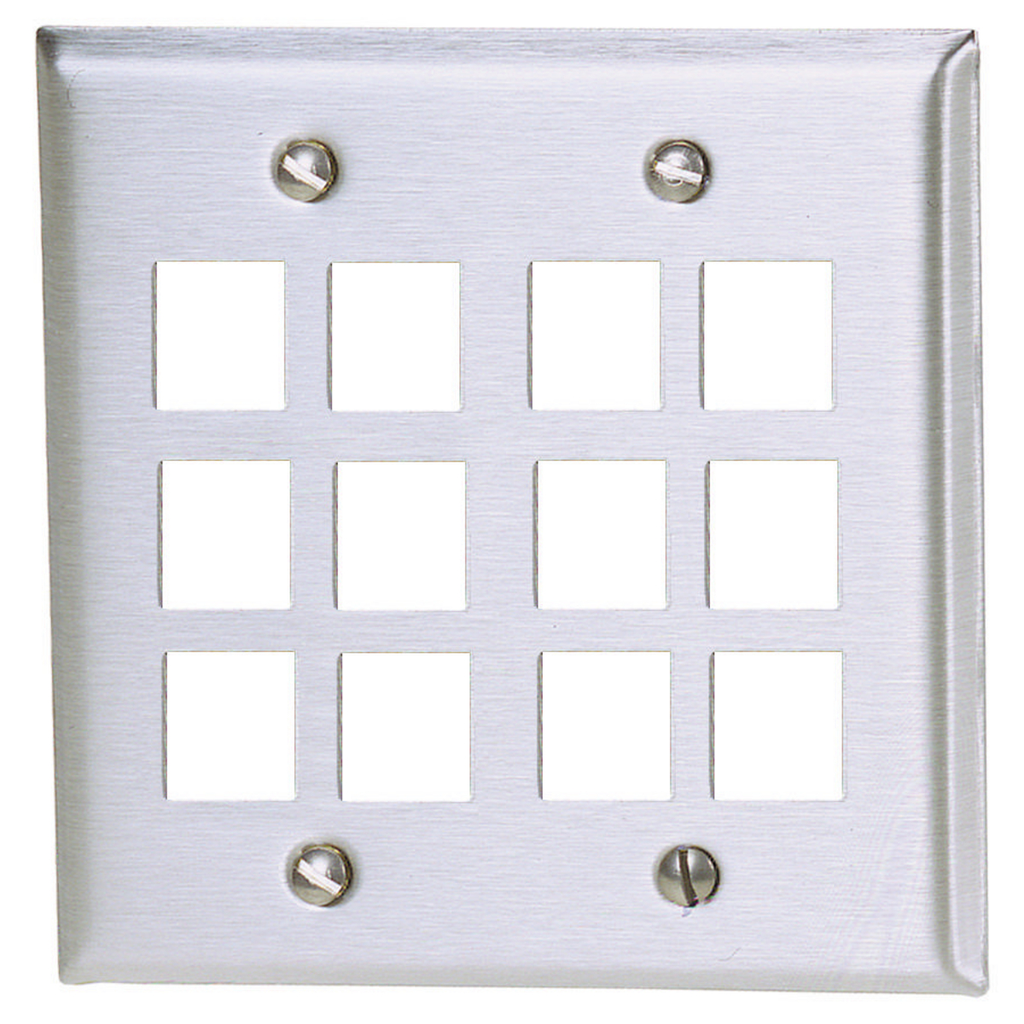 Product image for HWDK SSF212 PLATE, WALL,SS,2-G,12PO