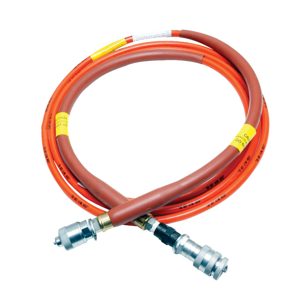 Product image for Burndy PT2990010 Hydraulic Hose, 10' x 3/16" dia N/C, Stackable (M/F), Orange, 10K psi