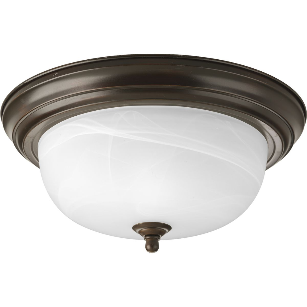 Product image for Progress P3925-20 Two-Light Dome Glass 13-1/4" Close-to-Ceiling