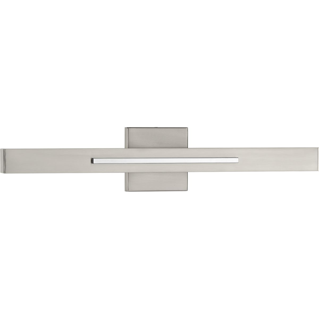 Product image for Progress P710052-009-30 Planck LED Collection Two-Light LED Wall Sconce, Brushed Nickel Finish