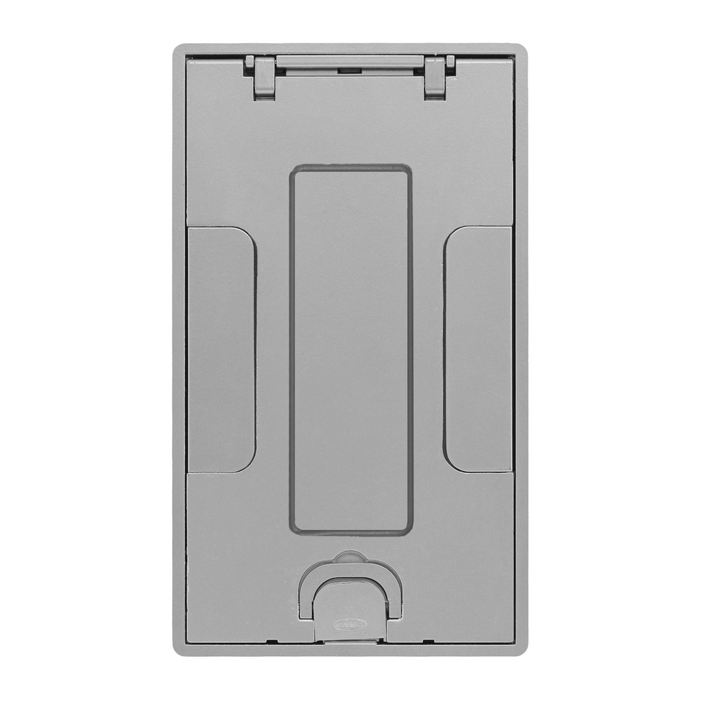 Product image for Hubbell 24GTCVRALUC CFB2G & CFB4G Rectangular Series, Flush Cover Assembly, Aluminum Powder Paint Finish with Floor Insert
