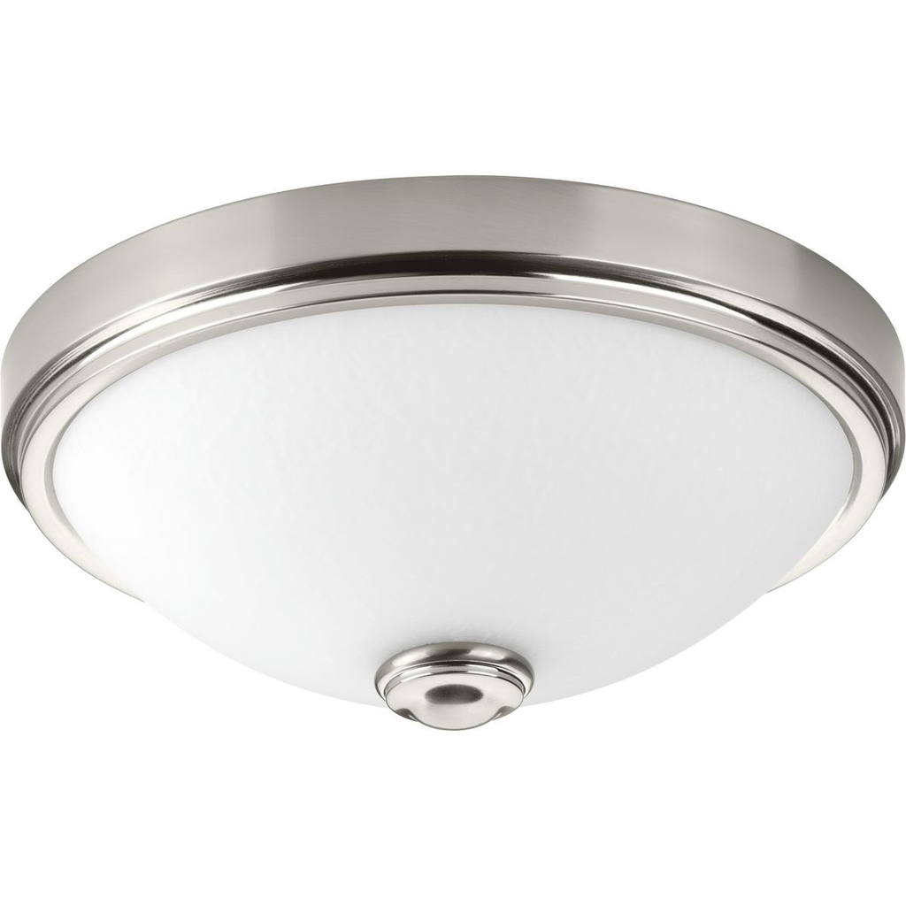 Product image for Progress P350007-009-30 One-Light 15" LED Linen Glass Flush Mount
