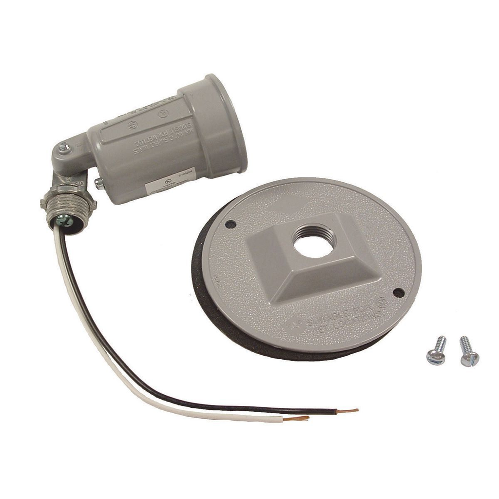 Product image for Bell 5624-0 Rnd Weatherproof Cluster Cvr W/(1) Lampholder Gray