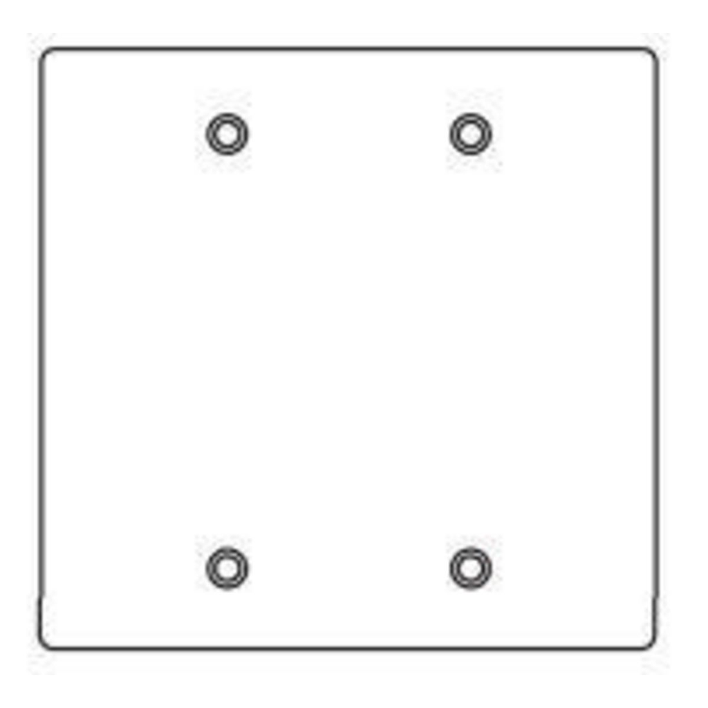 Product image for Killark 2FBC 2-Gang Device Box Cover, Blank, Stamped Metallic, Powder Coated