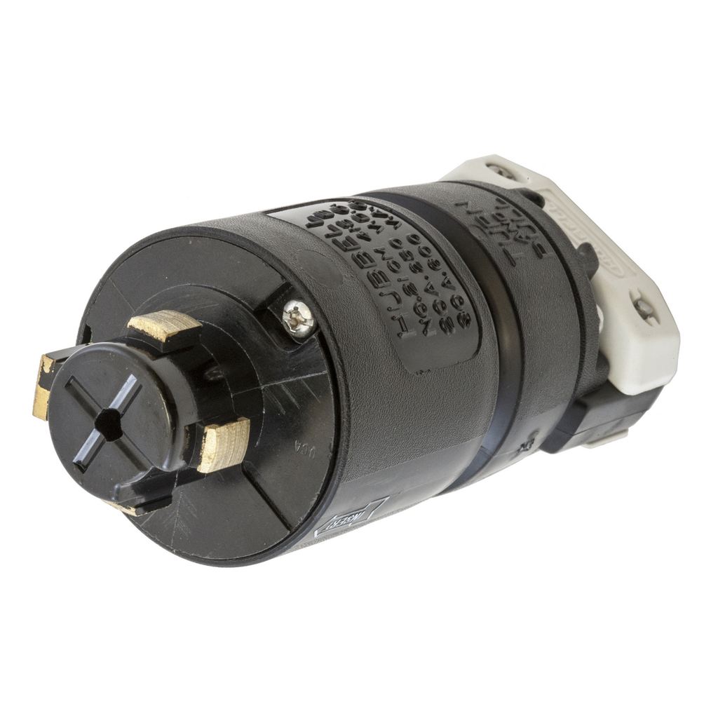 Product image for Hubbell HBL21CM415BH/LOCK Plug, 3P4W, 30A 600V, CM VERSION