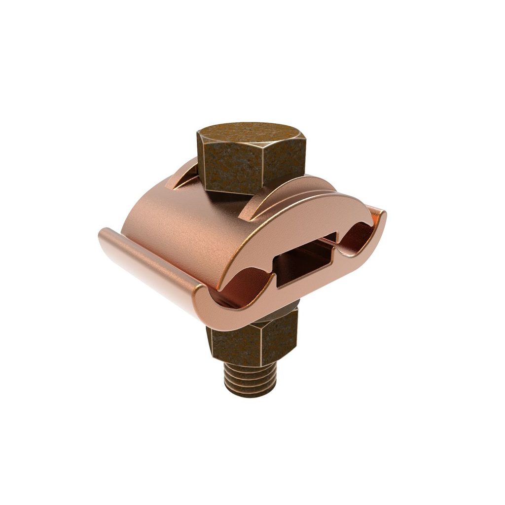 Product image for Burndy GC2626 Mechanical Grounding Connector, 2 Cables to 1/4" Thick Bar, 4 AWG (Sol)-2/0 AWG (Str)