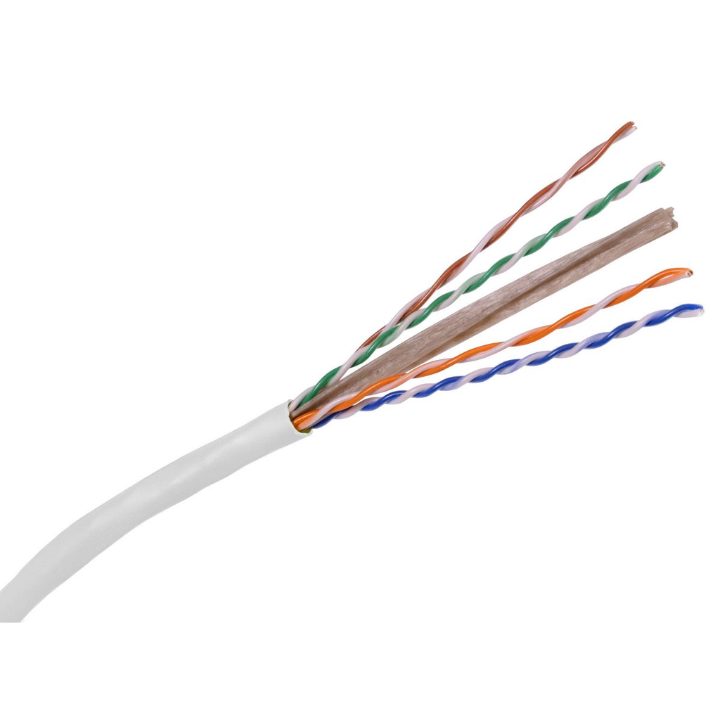 Product image for Hubbell Wiring Devices C6RPW Category 6 4-Pair White Plenum Unshielded Twisted Pair Cable