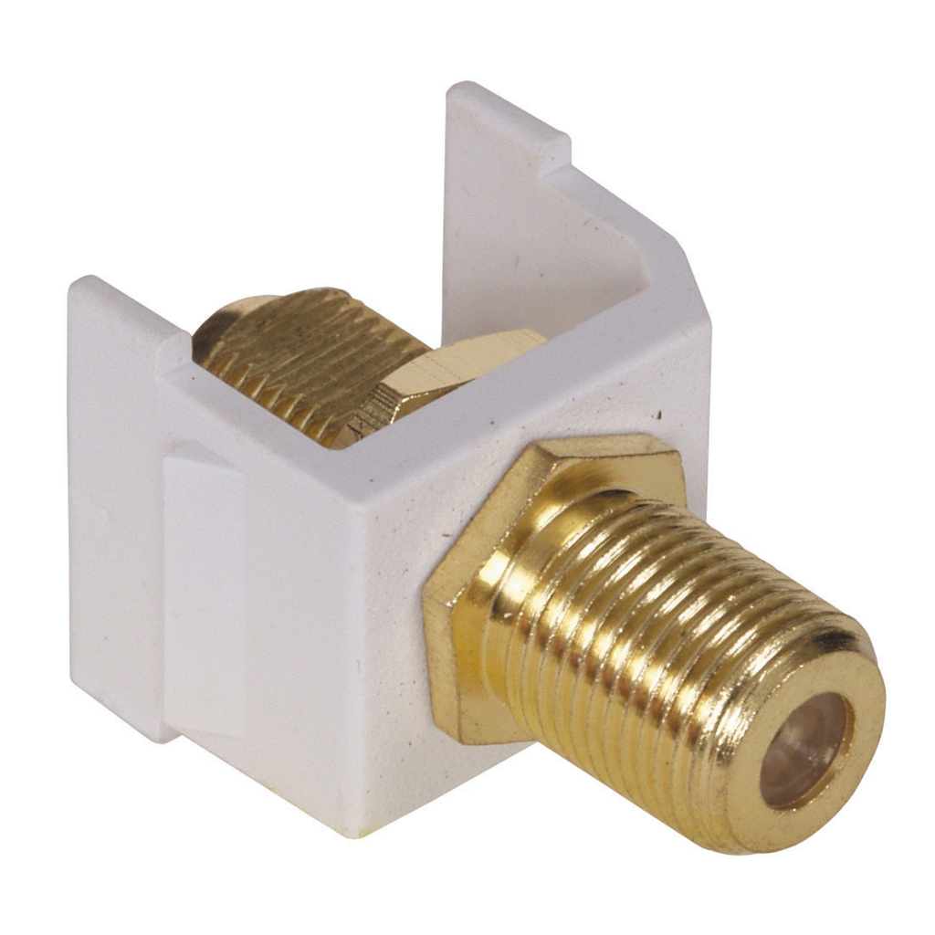 Product image for Hubbell SFFGW SNAP-FIT, GOLD F CONN, WH