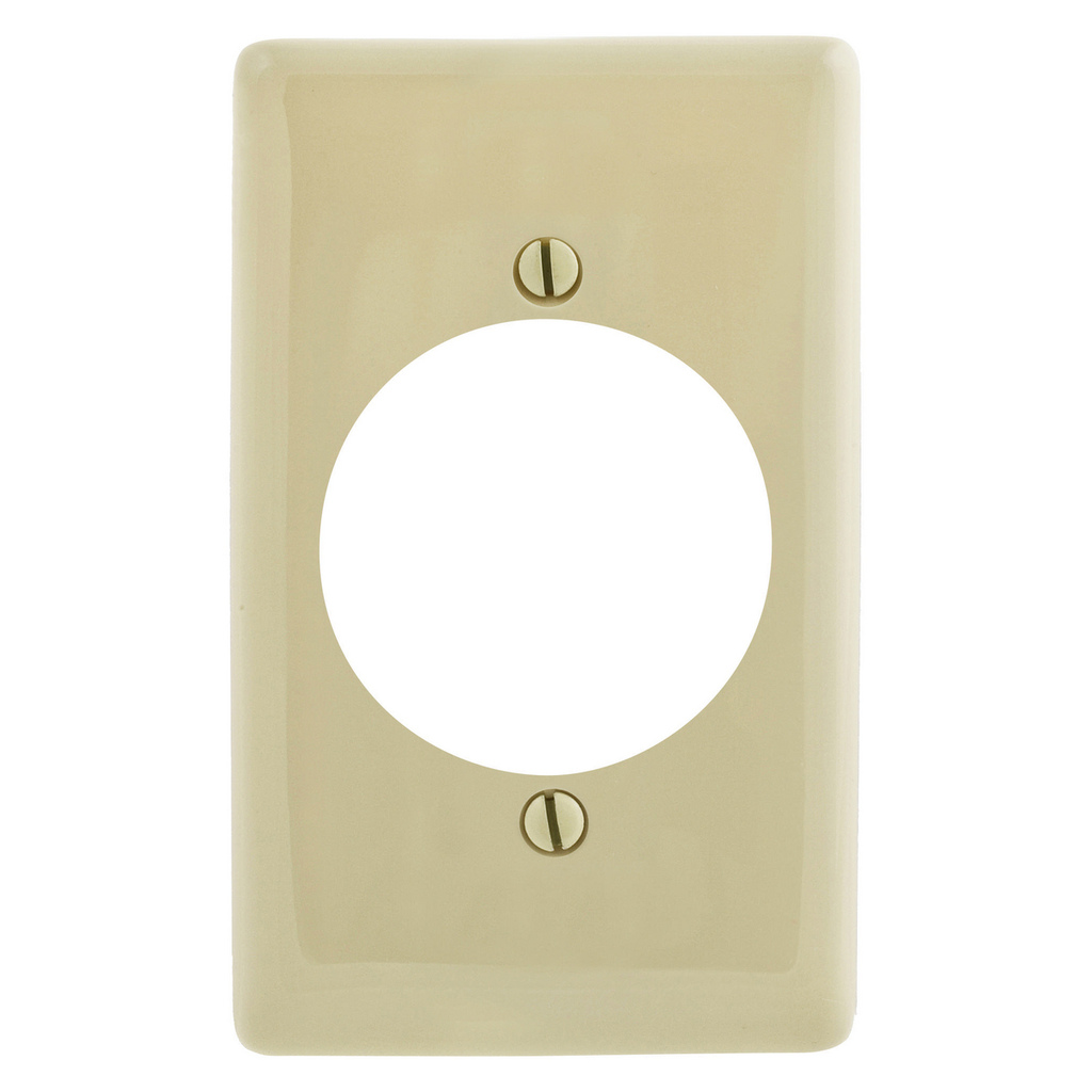 Product image for Hubbell NP724I 1-Gang Ivory Nylon Standard 1-Single Receptacle Wallplate