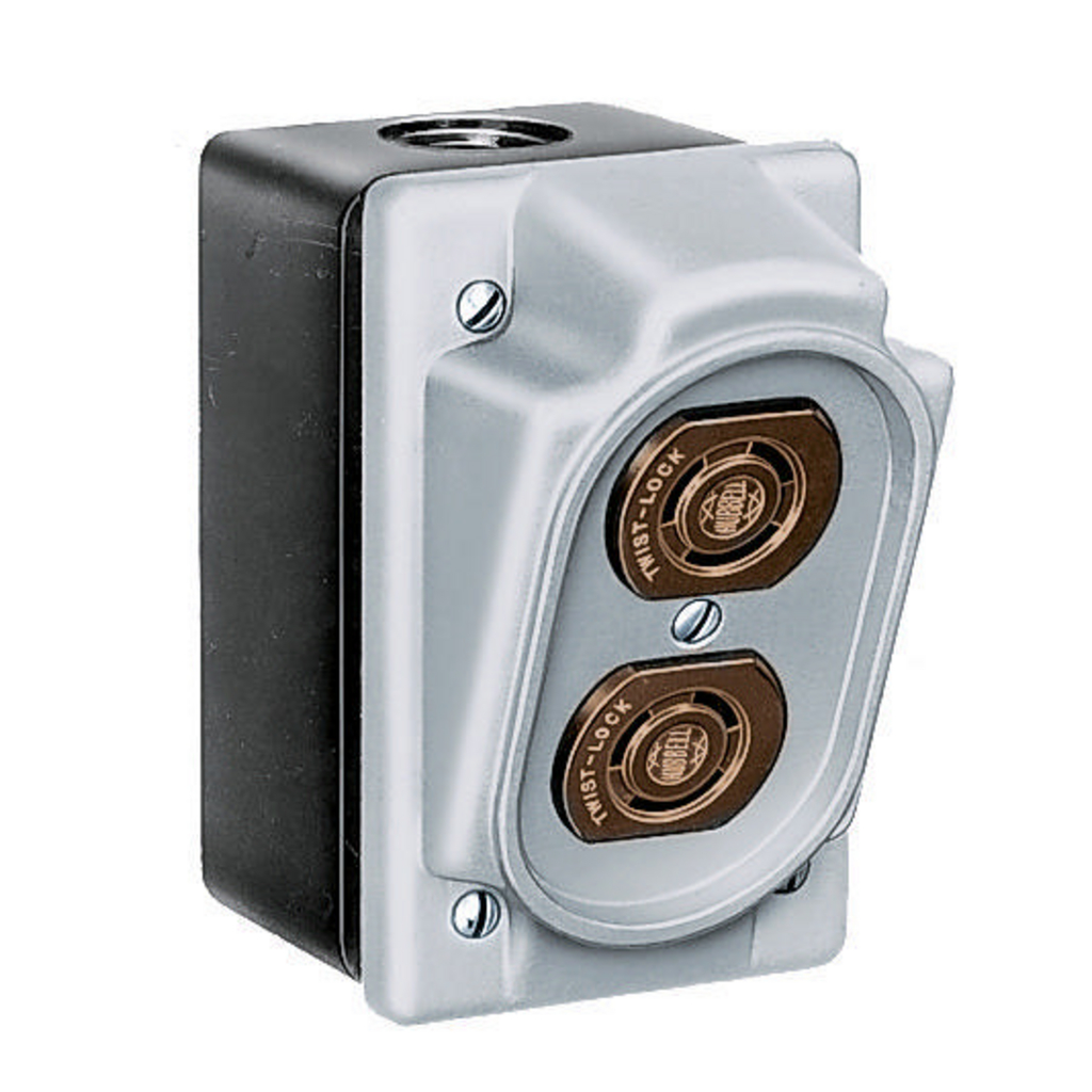 Product image for Hubbell HBL6187 PLATE, ANGLED WEATHER SHIELD, DUP