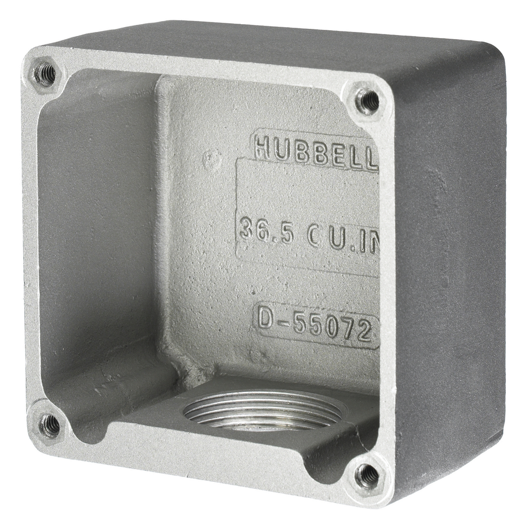 Product image for Hubbell HBL26401 60 Amp 600 Volt Cast Aluminum Receptacle Box