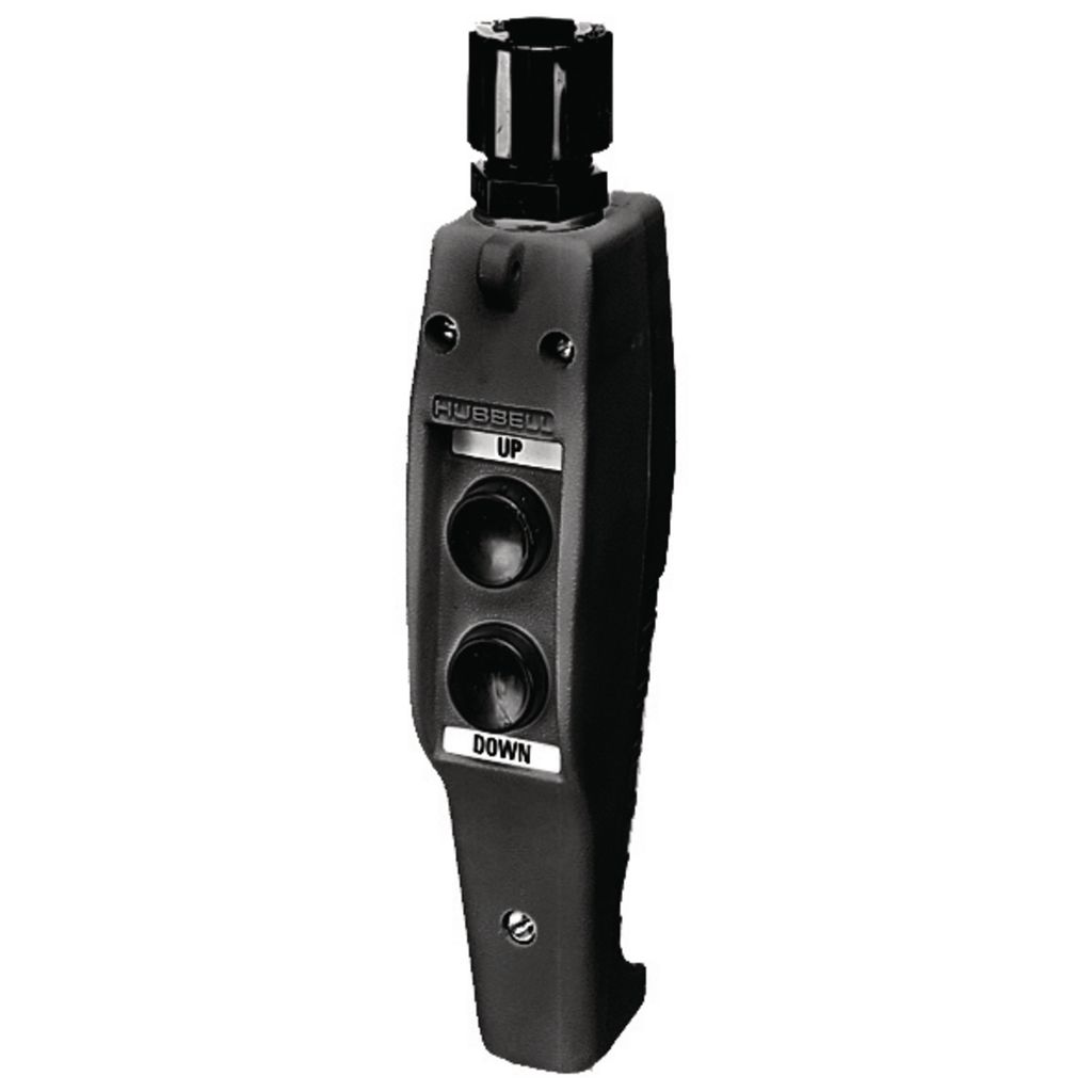 Product image for Hubbell CPB21BKCOMPACT PEND, 2 BUTTON 1 SPEED, BLACK