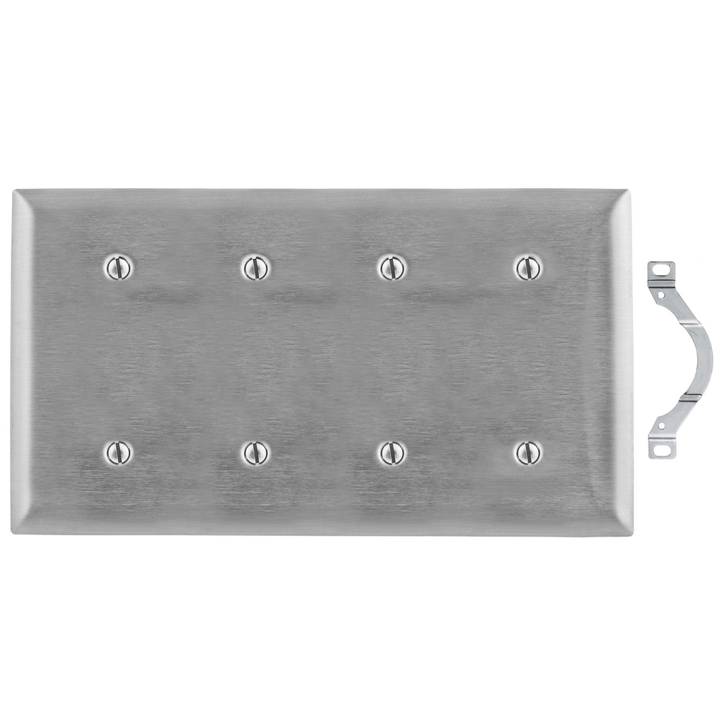 Product image for HWDK SS44 WALLPLATE, 4-G, BLANK, SS