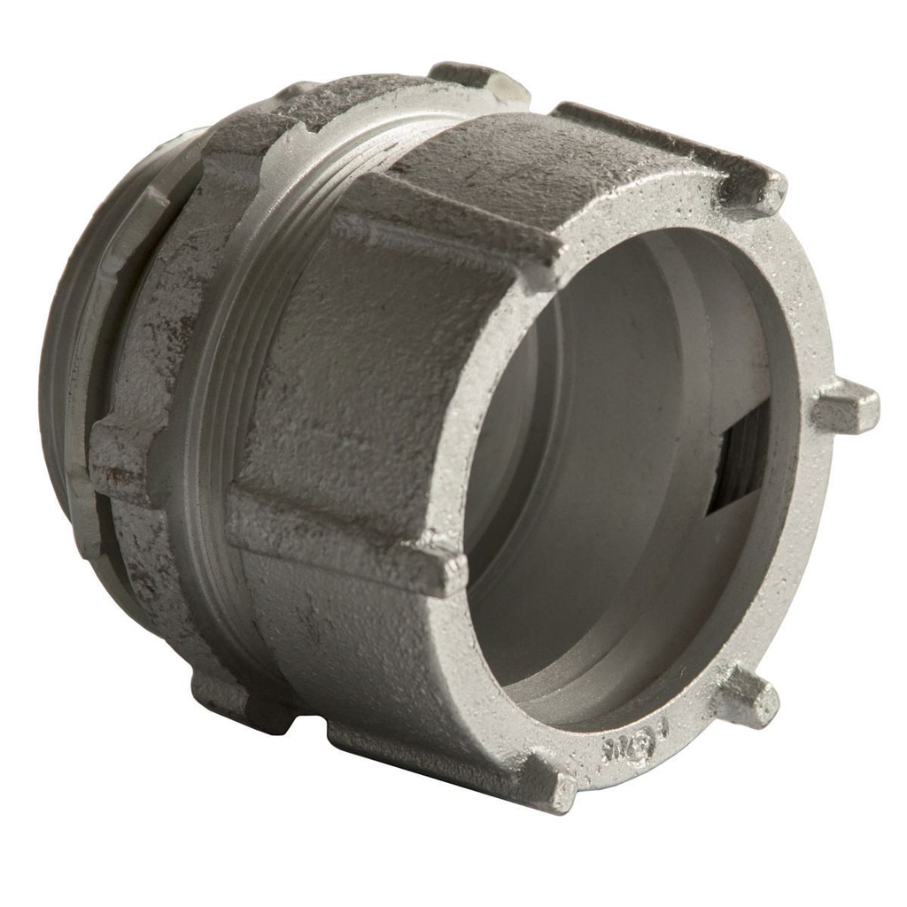 Product image for Raco 1814 3-1/2" Rigid/IMC Compression Connector, Steel/Malleable - Uninsulated