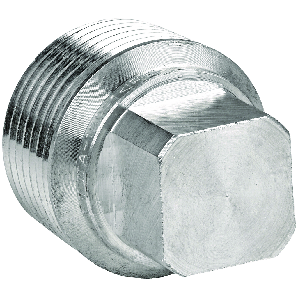 Product image for Killark CUPX-1-1/2" Aluminum, Threaded Insert Plug, Square Head