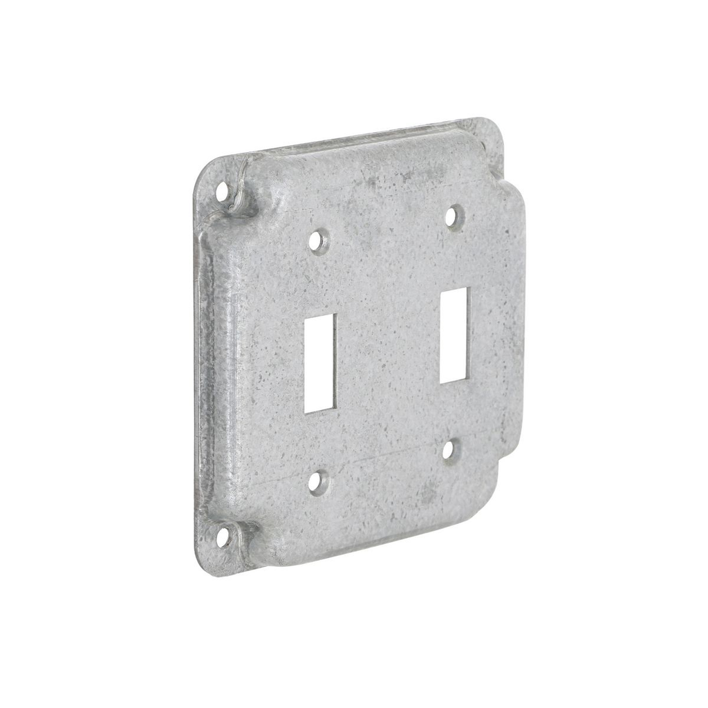 Mayer-DDS-4 in. Square Cover, Exposed Work, 2-Toggle Switches-1