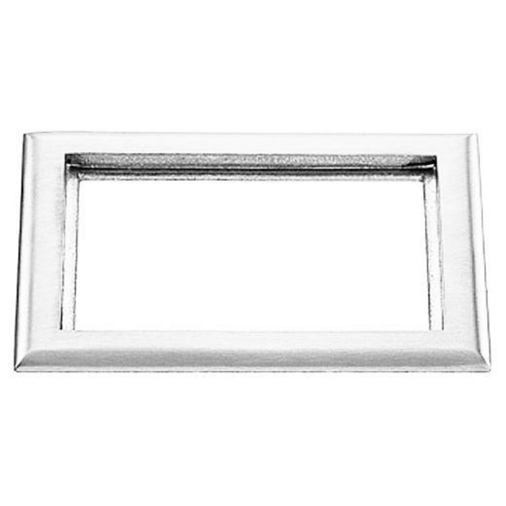 Product image for Hubbell S3084 2-Gang 6 x 8.13 Inch Clear Polycarbonate Rectangular Floor Box Carpet Flange