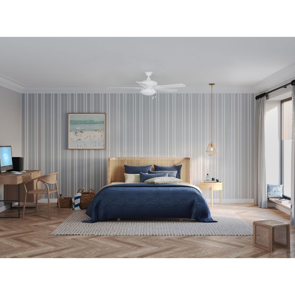 AirPro 52" 5-Blade Indoor/outdoor ceiling fan in White