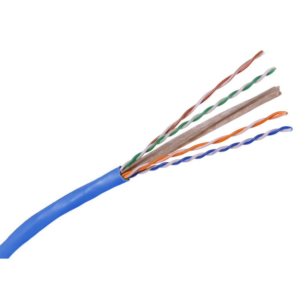 Product image for Hubbell Wiring Devices C6RPB Category 6 4-Pair Blue Plenum Unshielded Twisted Pair Cable