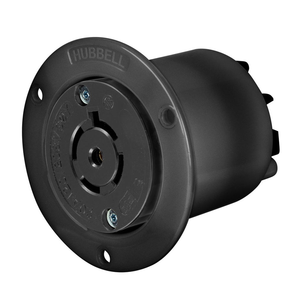 Product image for HWDK HBL2516STBK LKG FLG-RCPT,20A 1