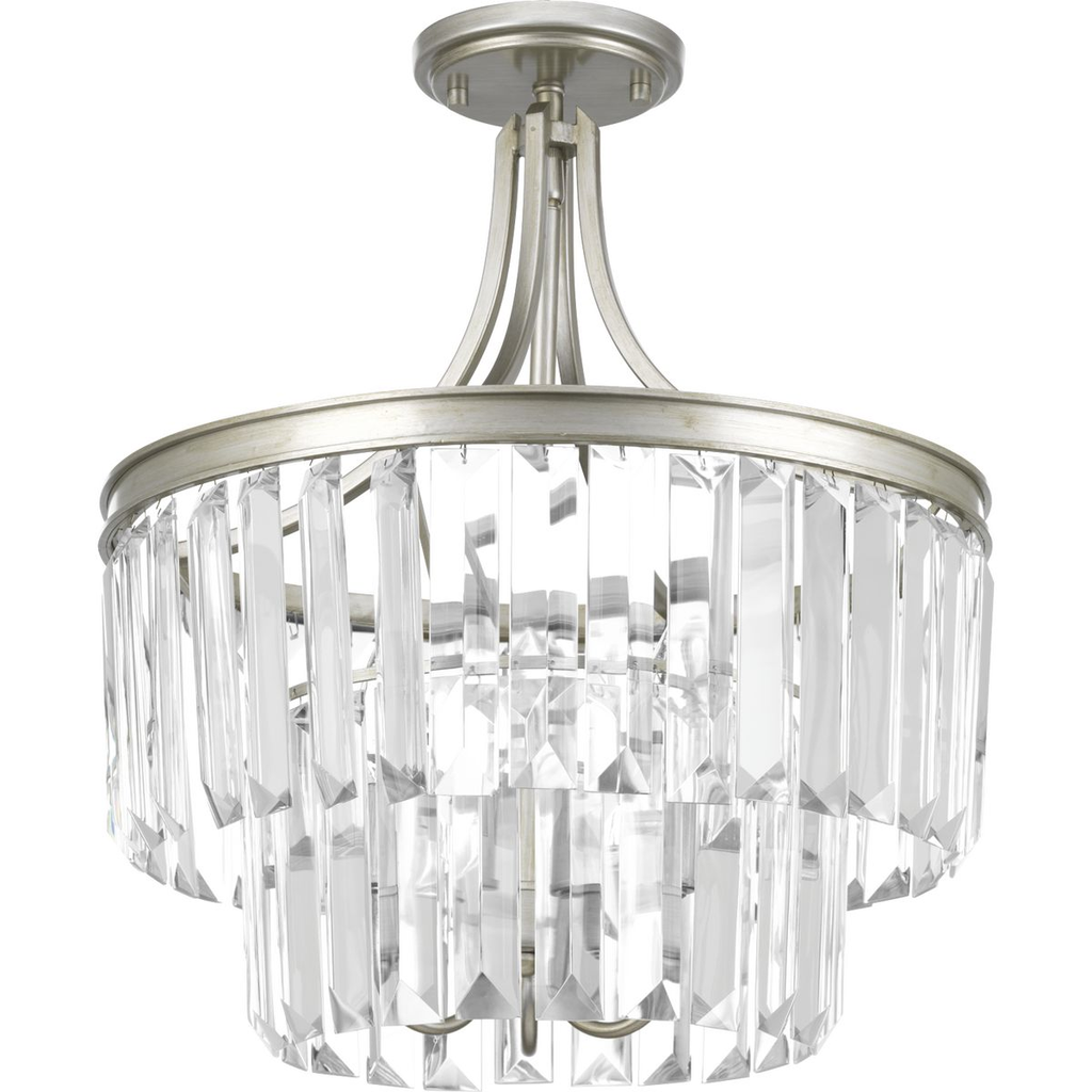 Product image for Progress P2326-134 Glimmer Collection Three-Light 19" Semi-Flush Convertible