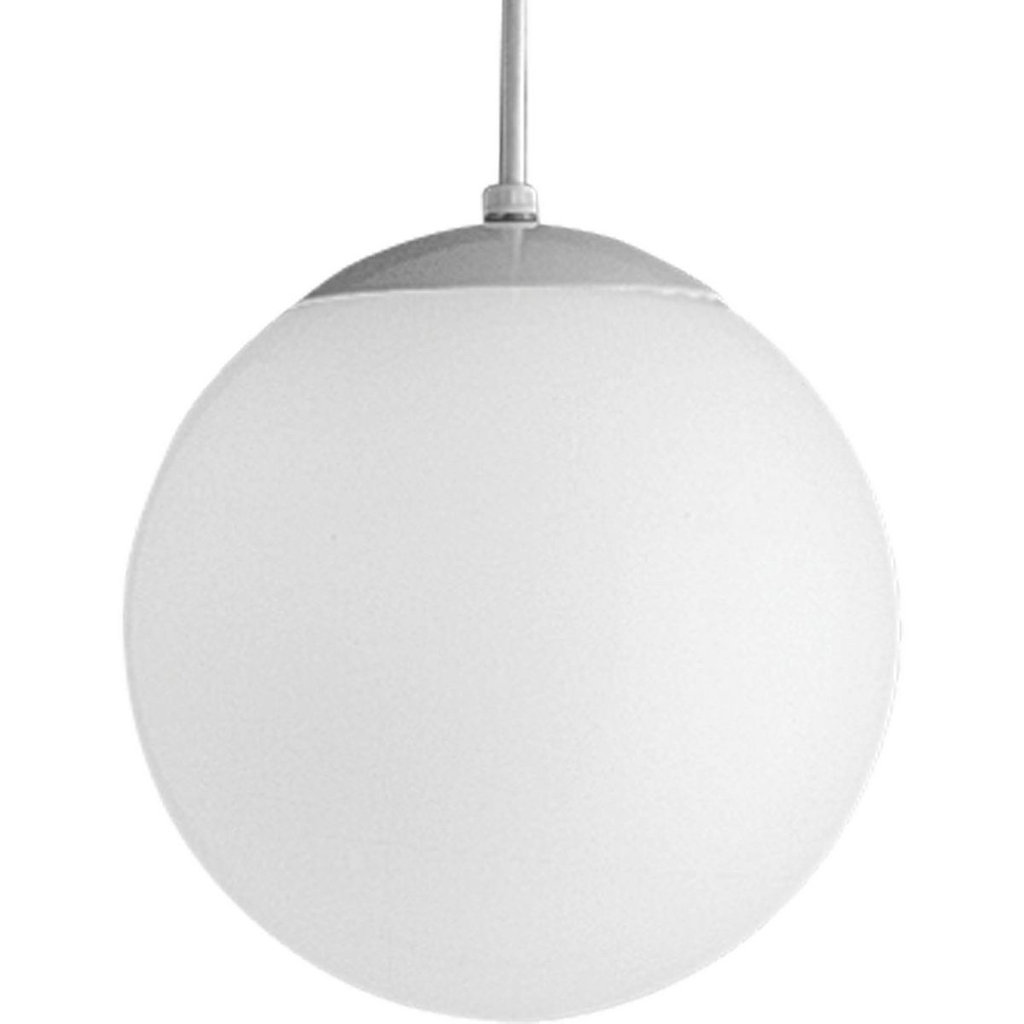 Product image for Progress P4402-29 Opal Globes Collection One-Light White Glass Modern Pendant Light