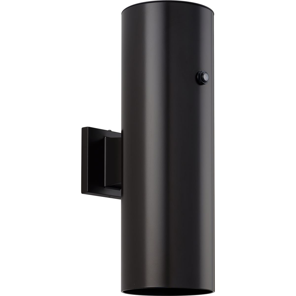 Progress P550104-020-30 6" Antique Bronze LED Outdoor Aluminum Up/Down Wall Mount Cylinder with Photocell Product image for Progress P550104-020-30 6" Antique Bronze LED Outdoor Aluminum Up/Down Wall Mount Cylinder with Photocell