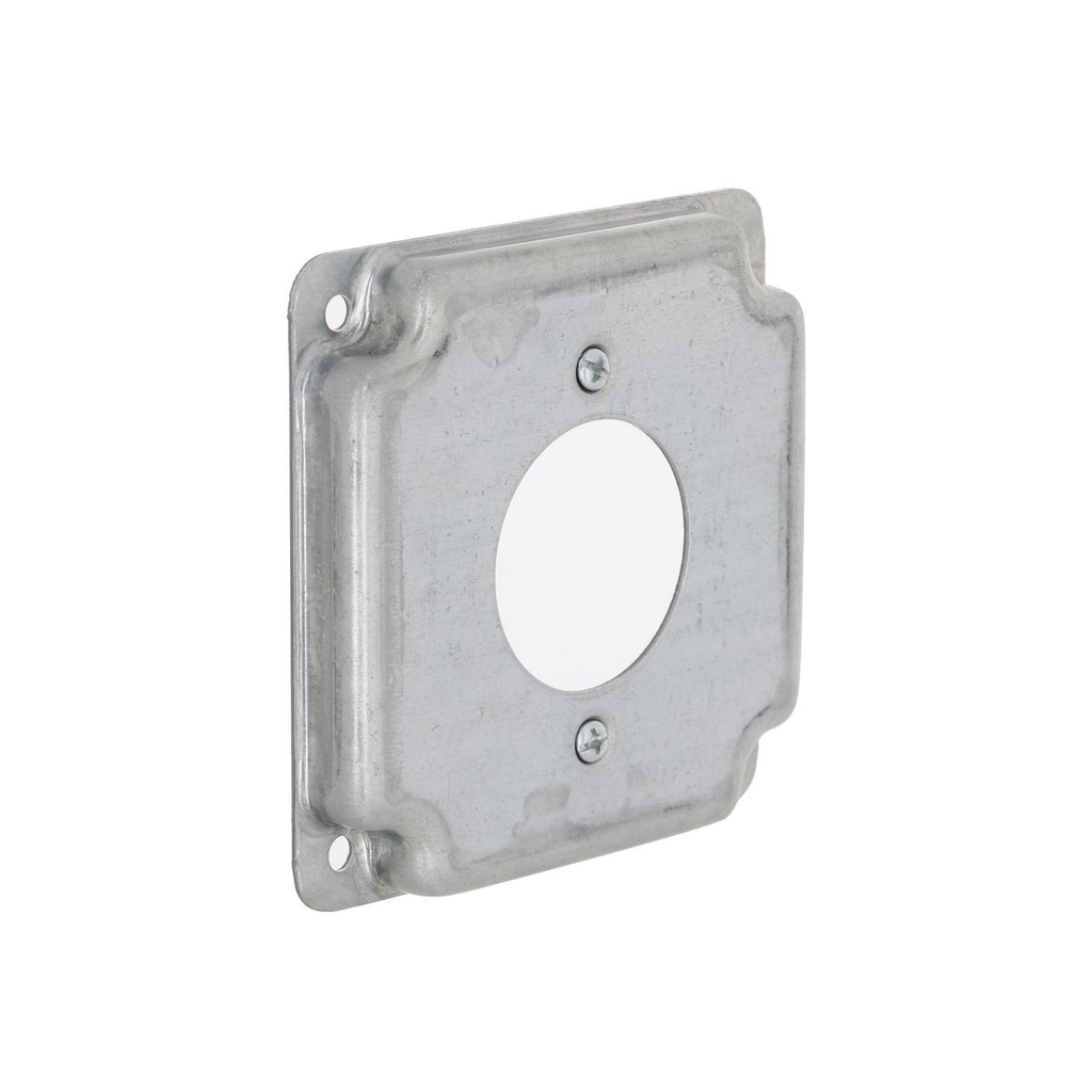Product image for Raco 811C 4" Square Exposed Work Cover, 30A Twist-Lock, 1.719" Diameter