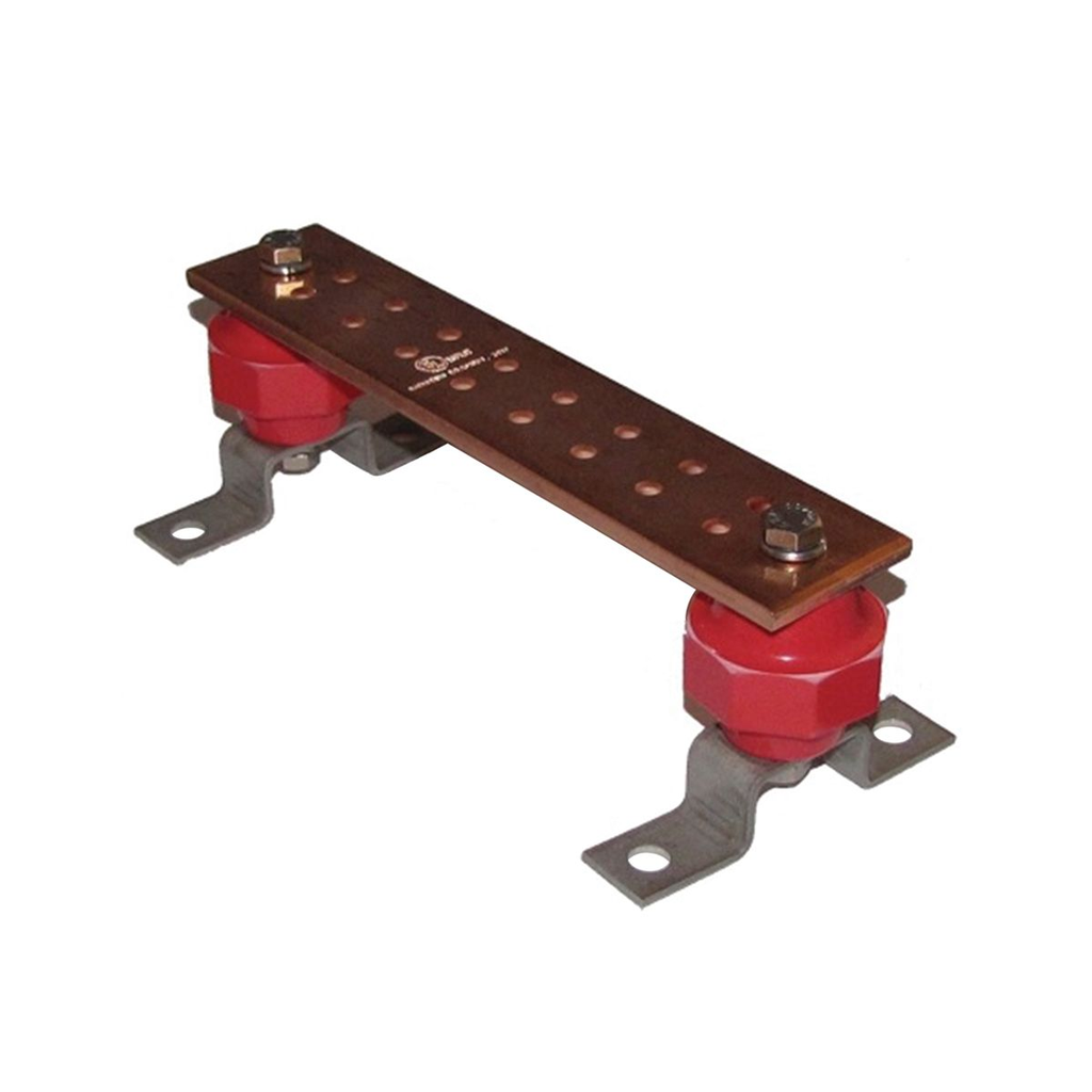 Product image for Burndy BBB14210A Copper Busbar 1/4" X 2" X 10" 16 Holes