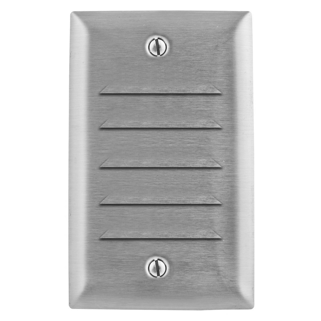 Product image for Hubbell SS771 WALLPLATE, 1-G, LOUVER, SS