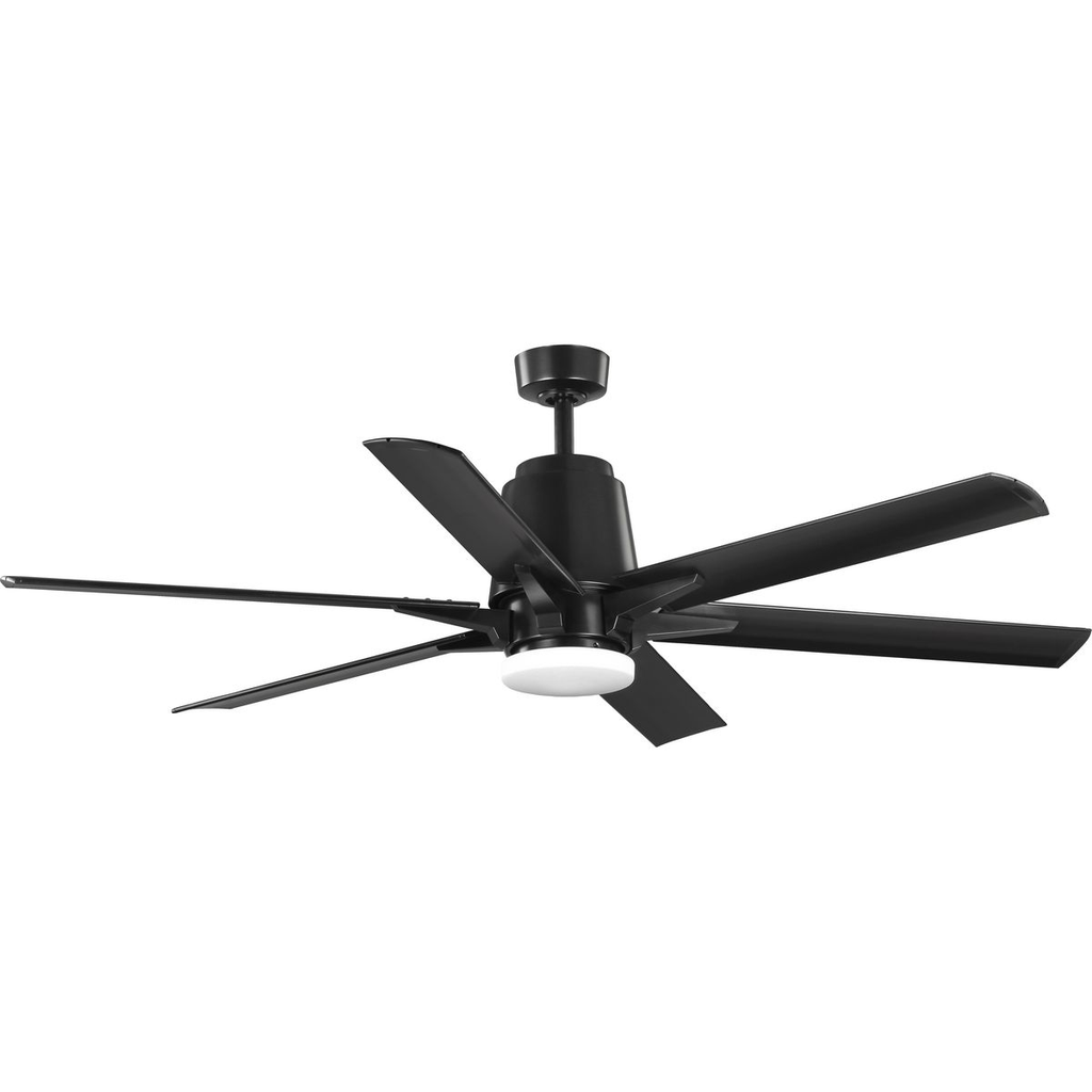 Product image for Progress P250026-031-30 Arlo Collection 60" Indoor/Outdoor Six-Blade Black Ceiling Fan
