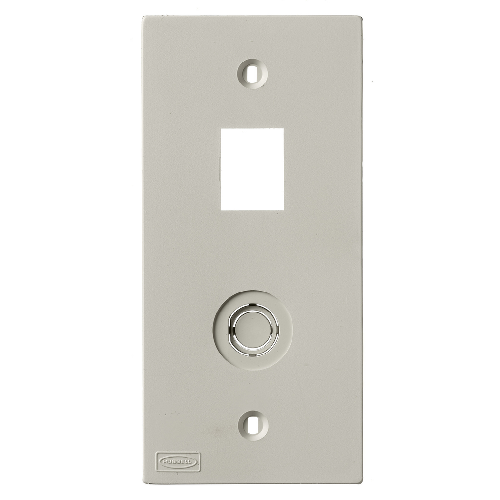 Product image for Hubbell KP2140FACEPLT, KP SER, 1-G, COAX/JACK