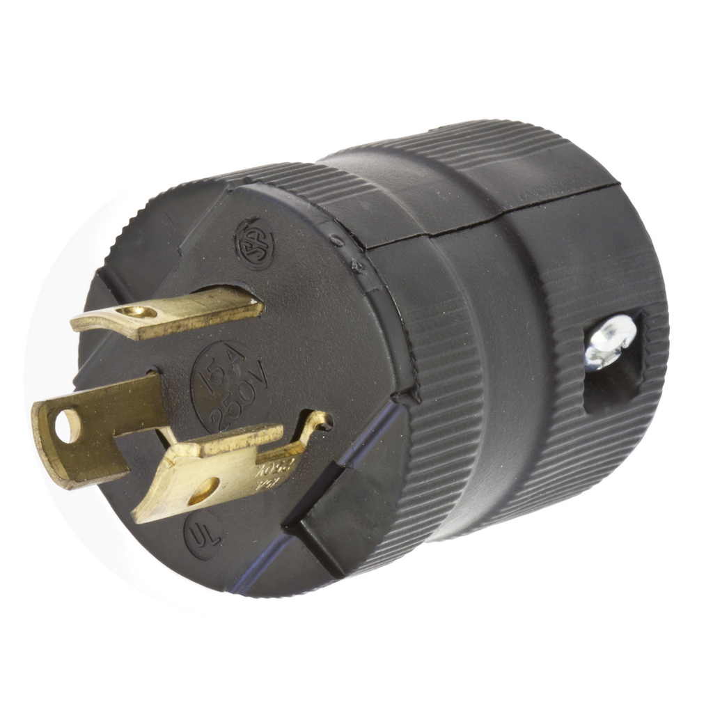 Hubbell HBL4573VBK Locking VAL Plug, 15A 250V, L6-15P, BK Product image for Hubbell HBL4573VBK Locking VAL Plug, 15A 250V, L6-15P, BK