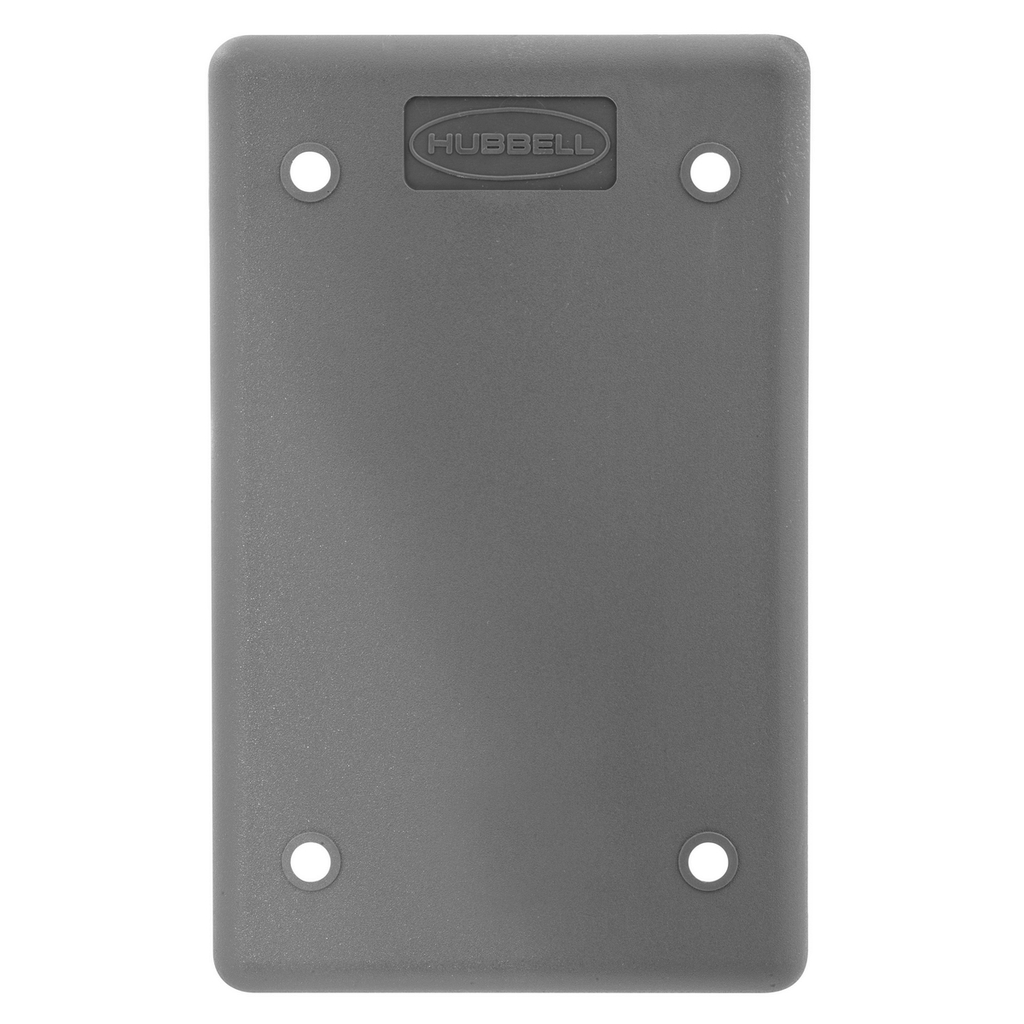Product image for Hubbell HBLP14FS POB COVER PLATE, BLANK, GRAY