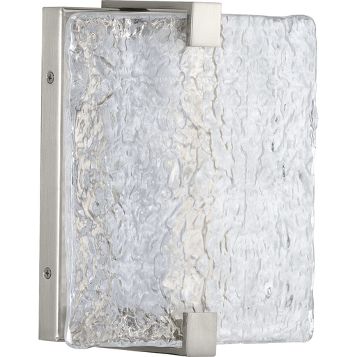 Product image for Progress P710080-009-30 LED Stone Glass Sconce Collection Brushed Nickel ADA Wall Sconce