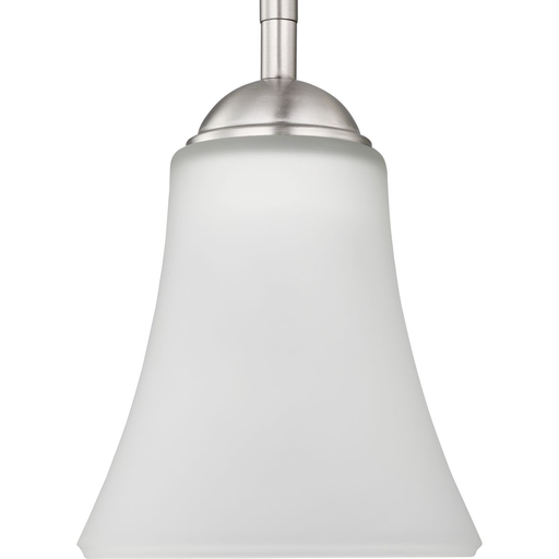 Product image for Progress P500288-009 Classic Collection One-Light Brushed Nickel Etched Glass Traditional Pendant Light
