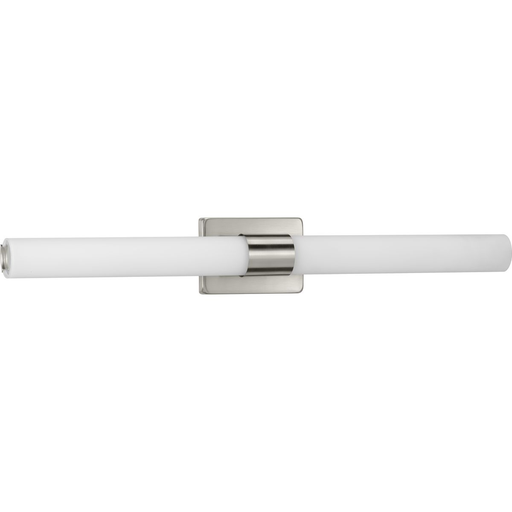Product image for Progress P300151-009-30 Blanco LED Collection 32" Brushed Nickel Etched White Glass Modern Bath Vanity Light