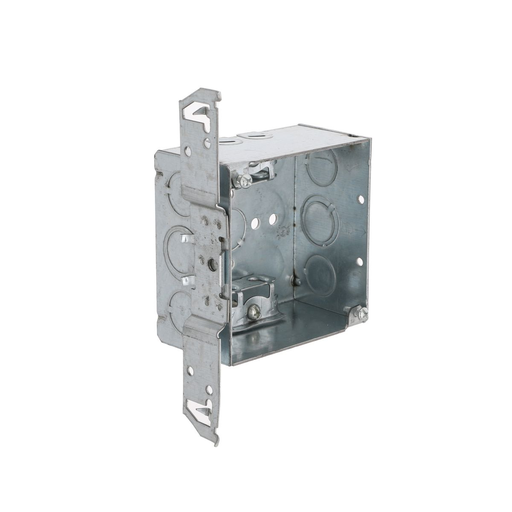 Product image for RACO 8241 4SQ BOX 2-1/8DP TS-BRKT M