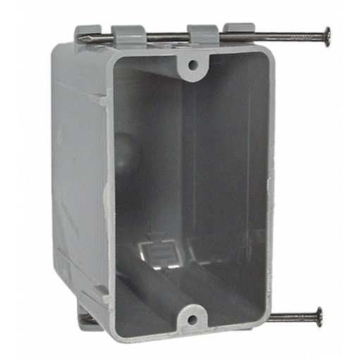Product image for Raco 7820RAC 1-Device Non-Metallic Cable Box w/Nails, 20.3 cu. in.
