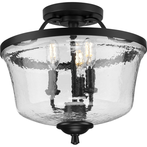 Product image for Progress P350148-031 Bowman Collection Black Three-Light Semi-Flush Convertible