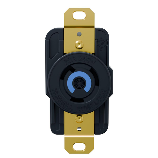 Mayer-DDS-EdgeConnect™ Twist-Lock® Receptacle, 20A 250V, L6-20R, BK, with Spring Termination-1