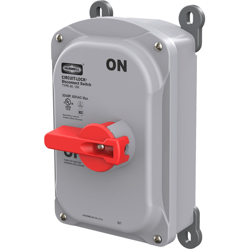 HBLDS30 - Motor Disconnect Switch, 3 Pole, 30 Amp 600V