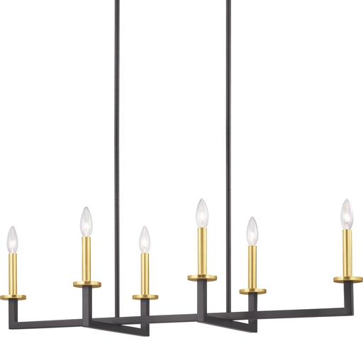Product image for Progress P400114-143 Blakely Collection Six-Light Graphite Modern Chandelier Light