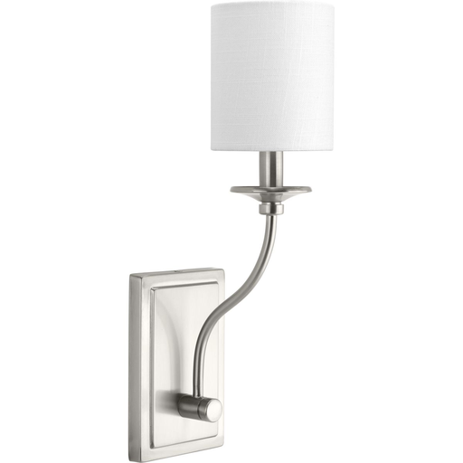 Product image for Progress P710018-009 Bonita Collection Brushed Nickel One-Light Wall Sconce