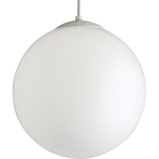 Product image for Progress P4406-29 Opal Globes Collection One-Light White Glass Modern Pendant Light