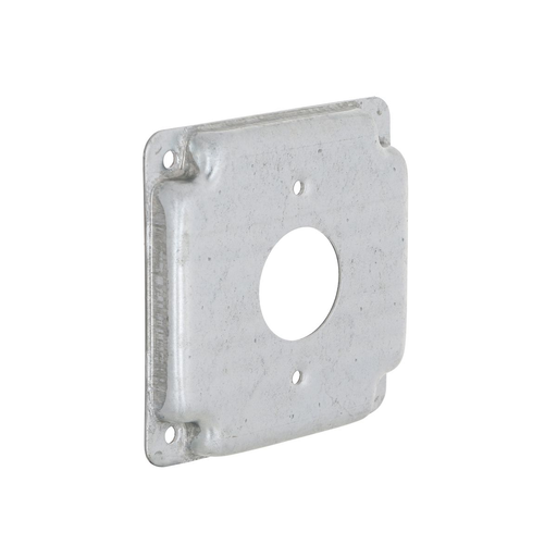 Mayer-DDS-4 in. Square Cover, Exposed Work, 1.406 in. dia. Receptacle-1