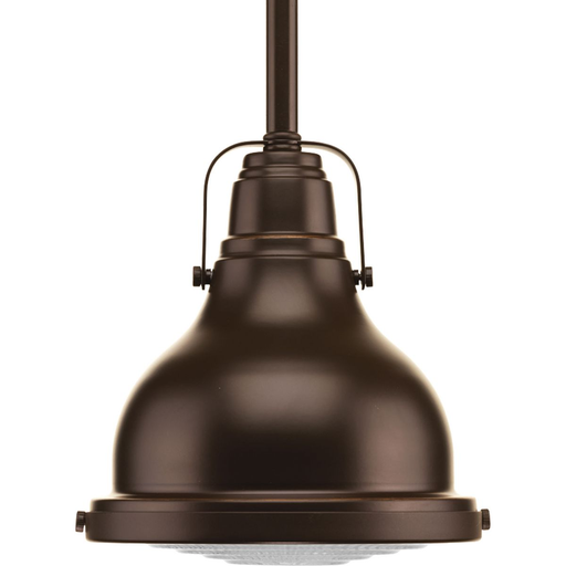 Product image for Progress P5050-108 Fresnel Lens Collection One-Light Oil Rubbed Bronze Clear Fresnel Glass Coastal Mini-Pendant Light